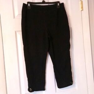 Susan Graver weekend pull on cropped cotton pants size M